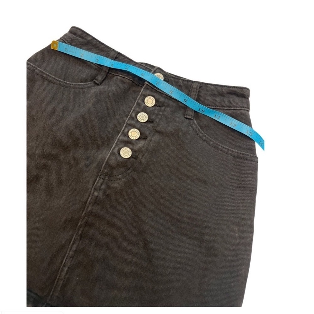 J Galt Black Button Down Jean Skirt Size Small - Picture 5 of 6